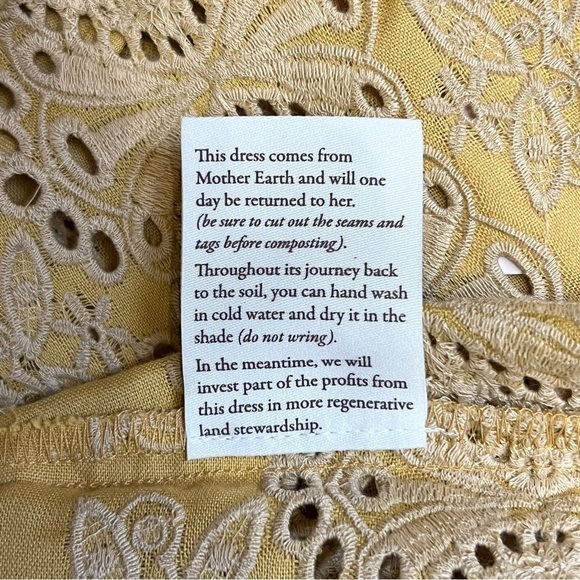 NWT CHRISTY DAWN Puffed Short Sleeve Embroidered Tie Waist V-Neck Maxi Dress S - Picture 14 of 15